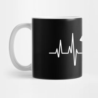 Heartbeat and boxing fighter design for boxing lovers and fanatics Mug